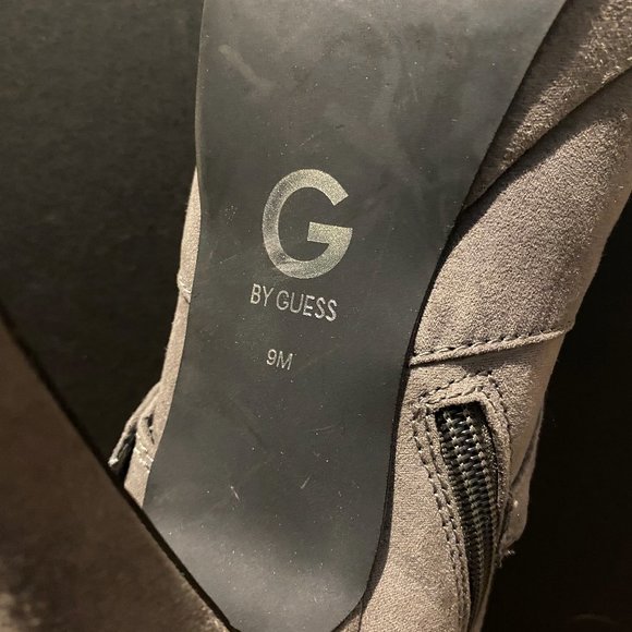 G by Guess High Heel Faux Suede Ankle Boots - Gray - Picture 2 of 4